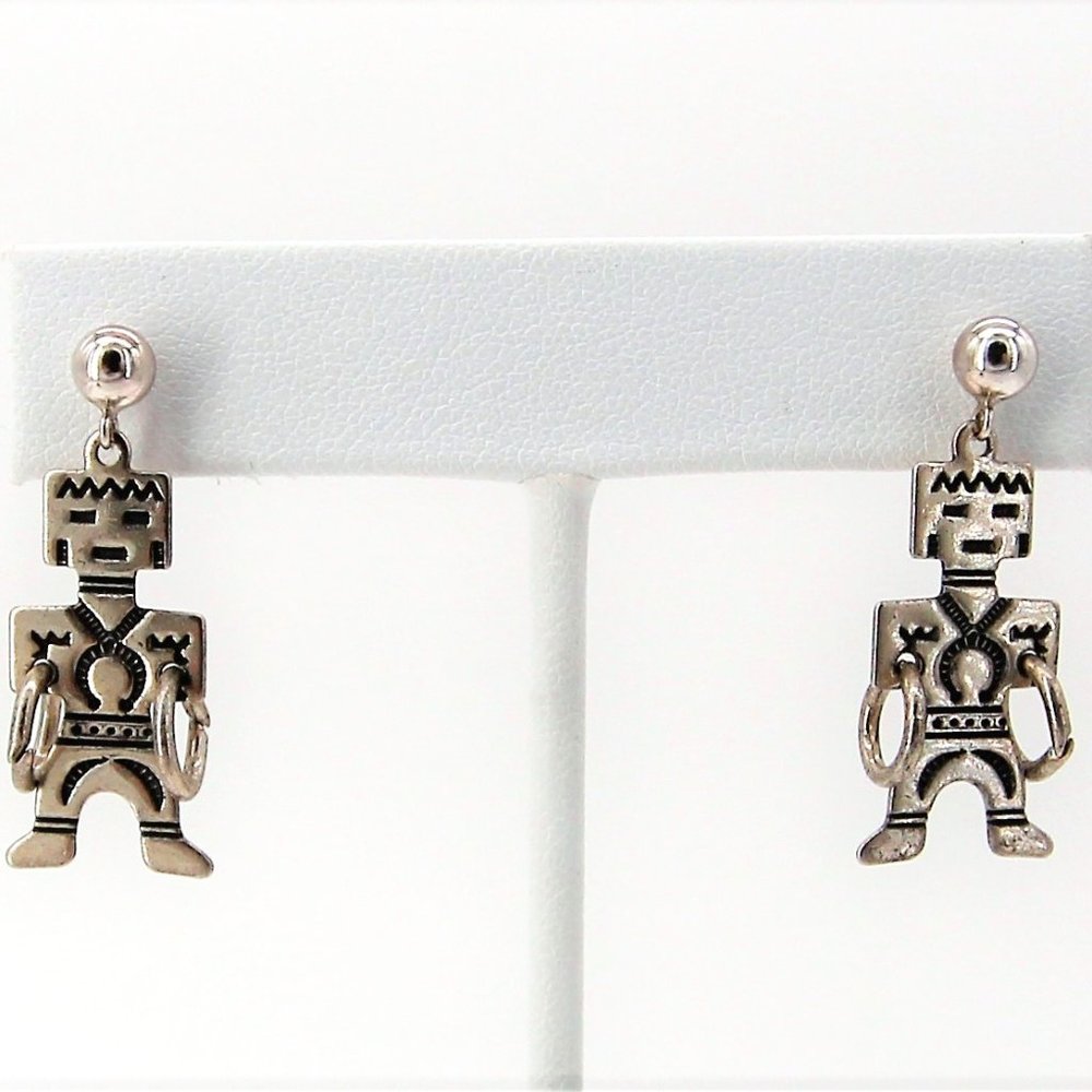 Sterling Native American Hoop Dancer Earrings